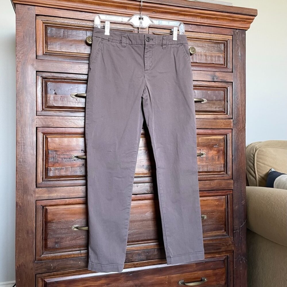 Gap Broken-in Straight Pants, Light Grayish Mauve, Khaki Pants, 2 Petite